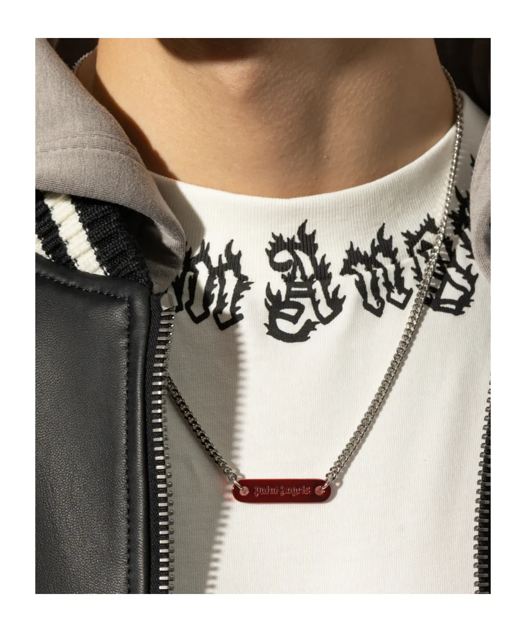 Logo Engraved Chain Necklace