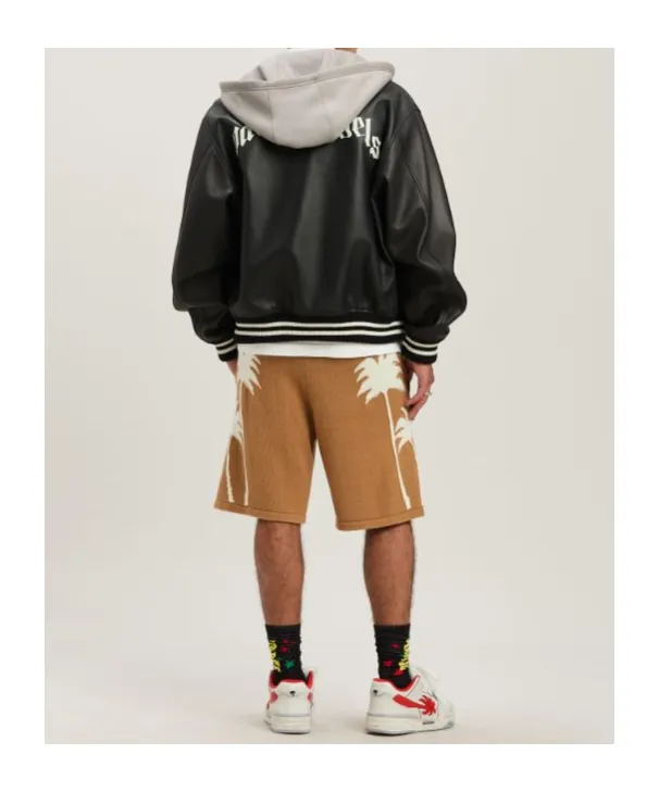 Curved Logo Zipped Bomber Jacket