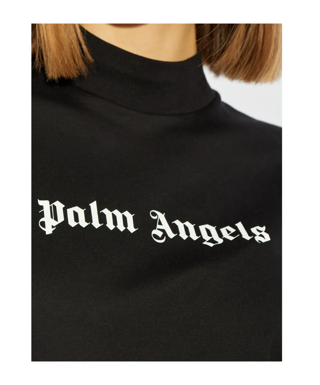 Logo Printed Mockneck T-Shirt