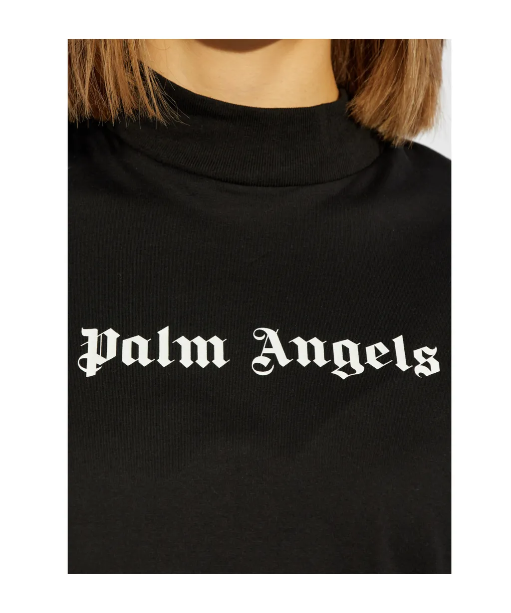 Logo Printed Mockneck T-Shirt