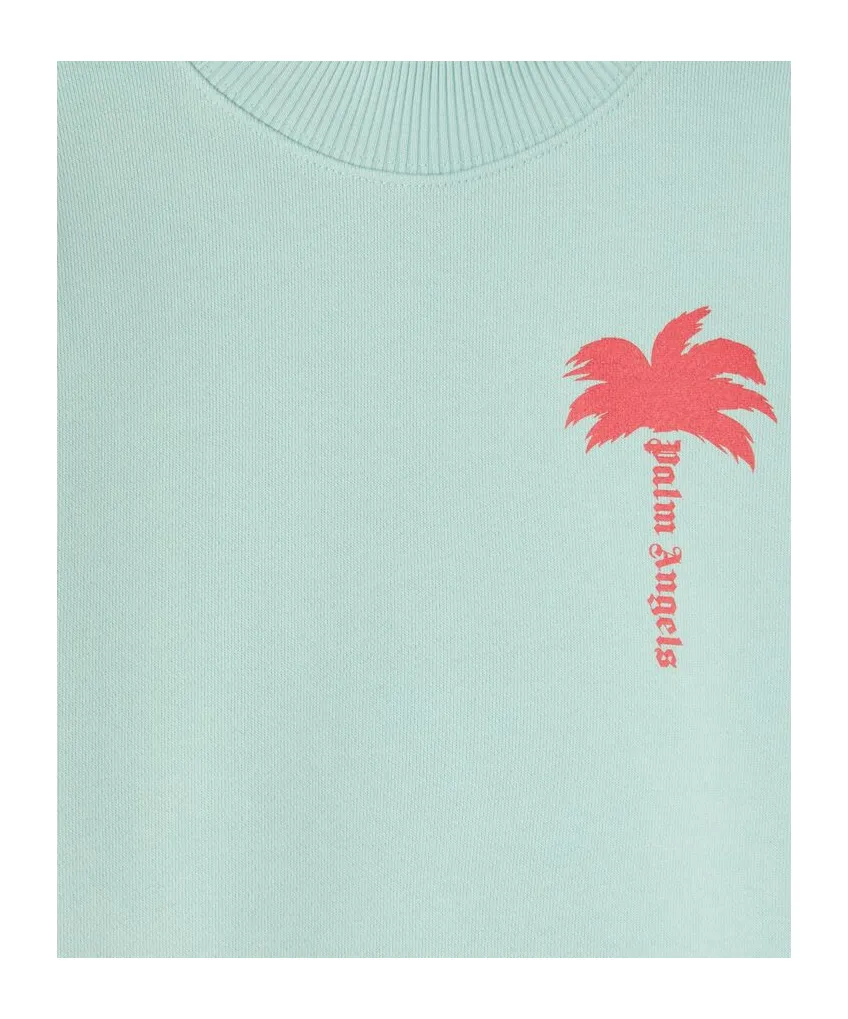 Palm Tree Printed Crewneck Sweatshirt