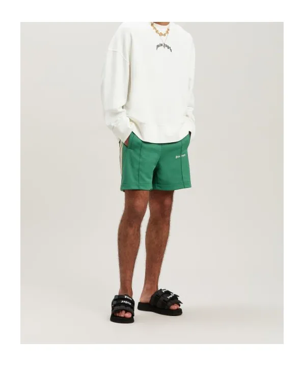 Curved-Logo Crewneck Sweatshirt