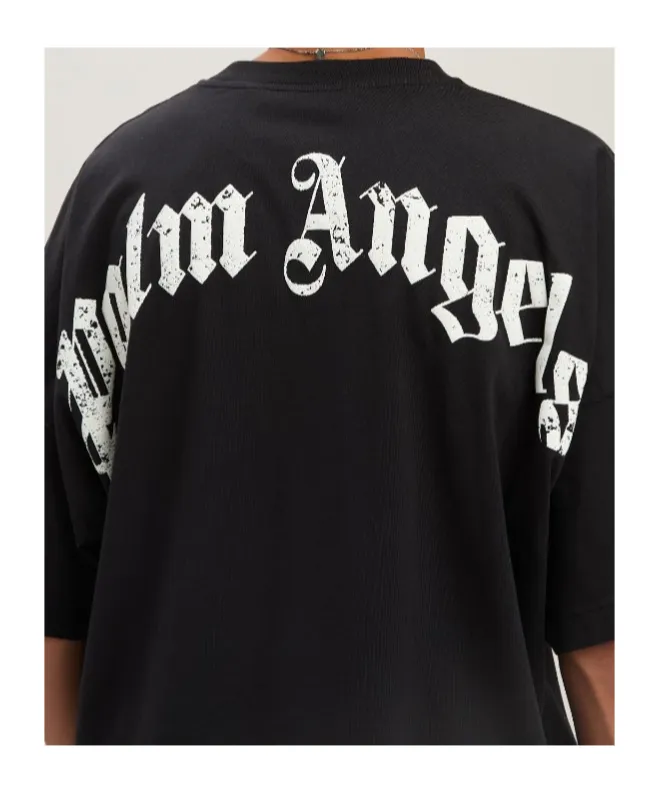 Curved-Logo Crewneck T-Shirt