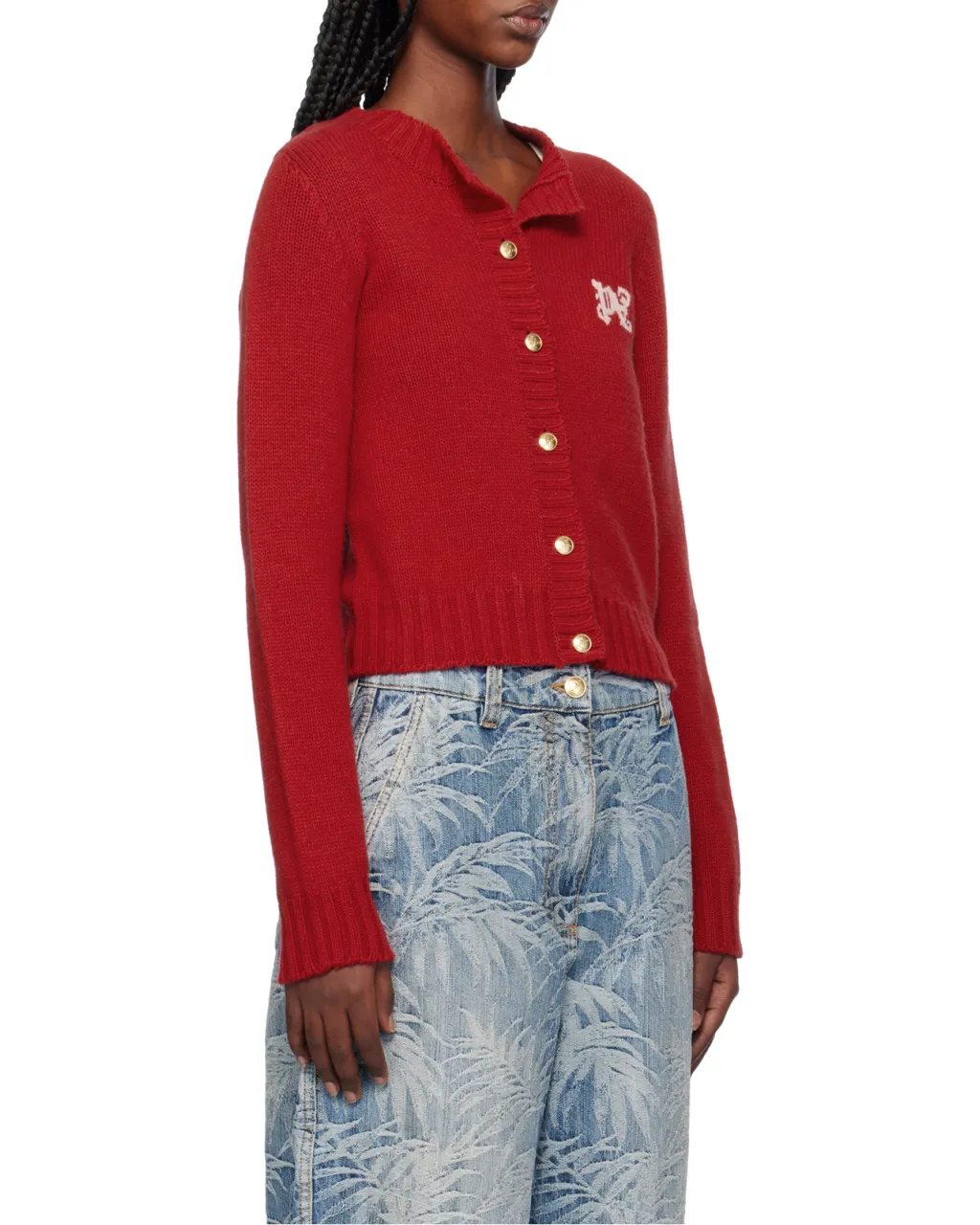 Long-Sleeved Letter Cardigan