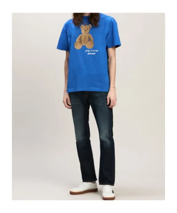 Bear In Mind Bear Printed Crewneck T-Shirt