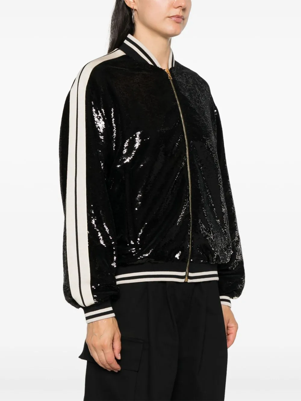 Sequined Pilot Jacket