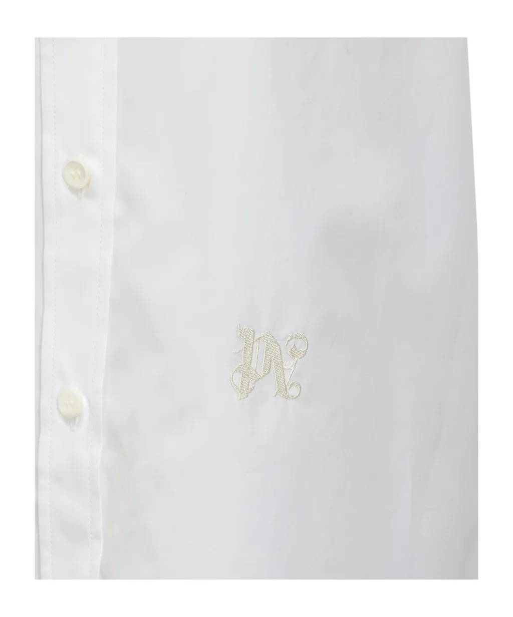 Monogram Embroidered Buttoned Shirt