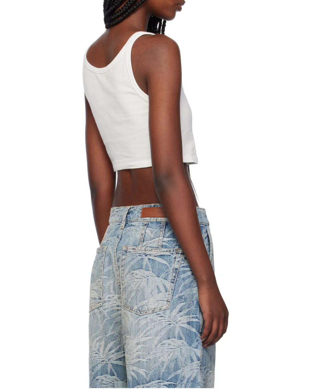 Logo Embroidered Cropped Top