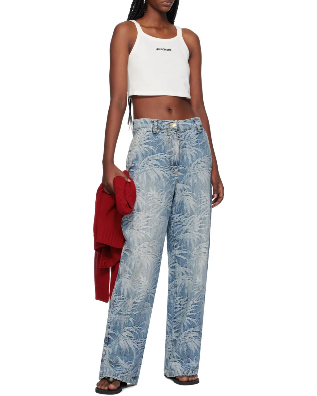 Logo Embroidered Cropped Top