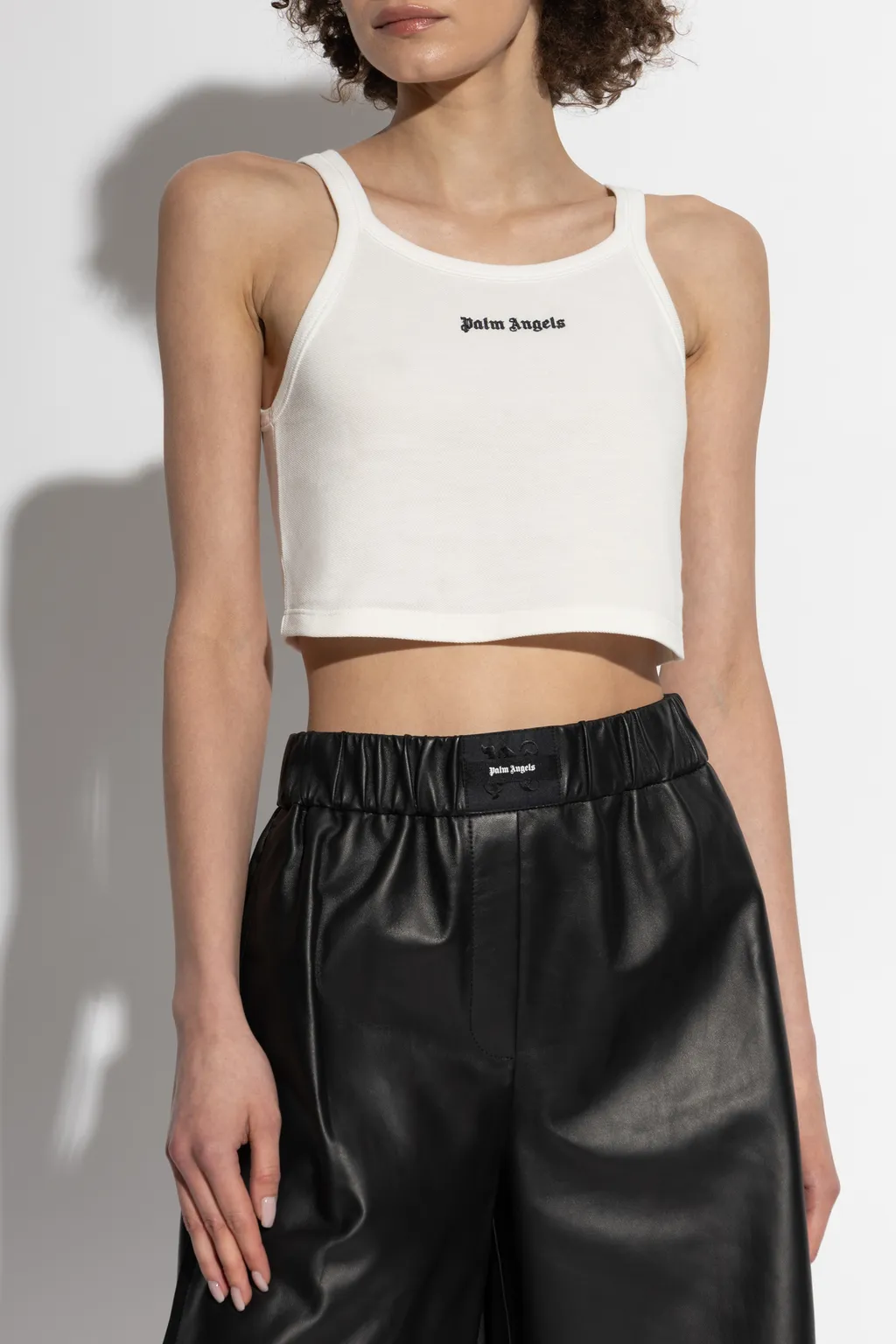 Logo Embroidered Cropped Top