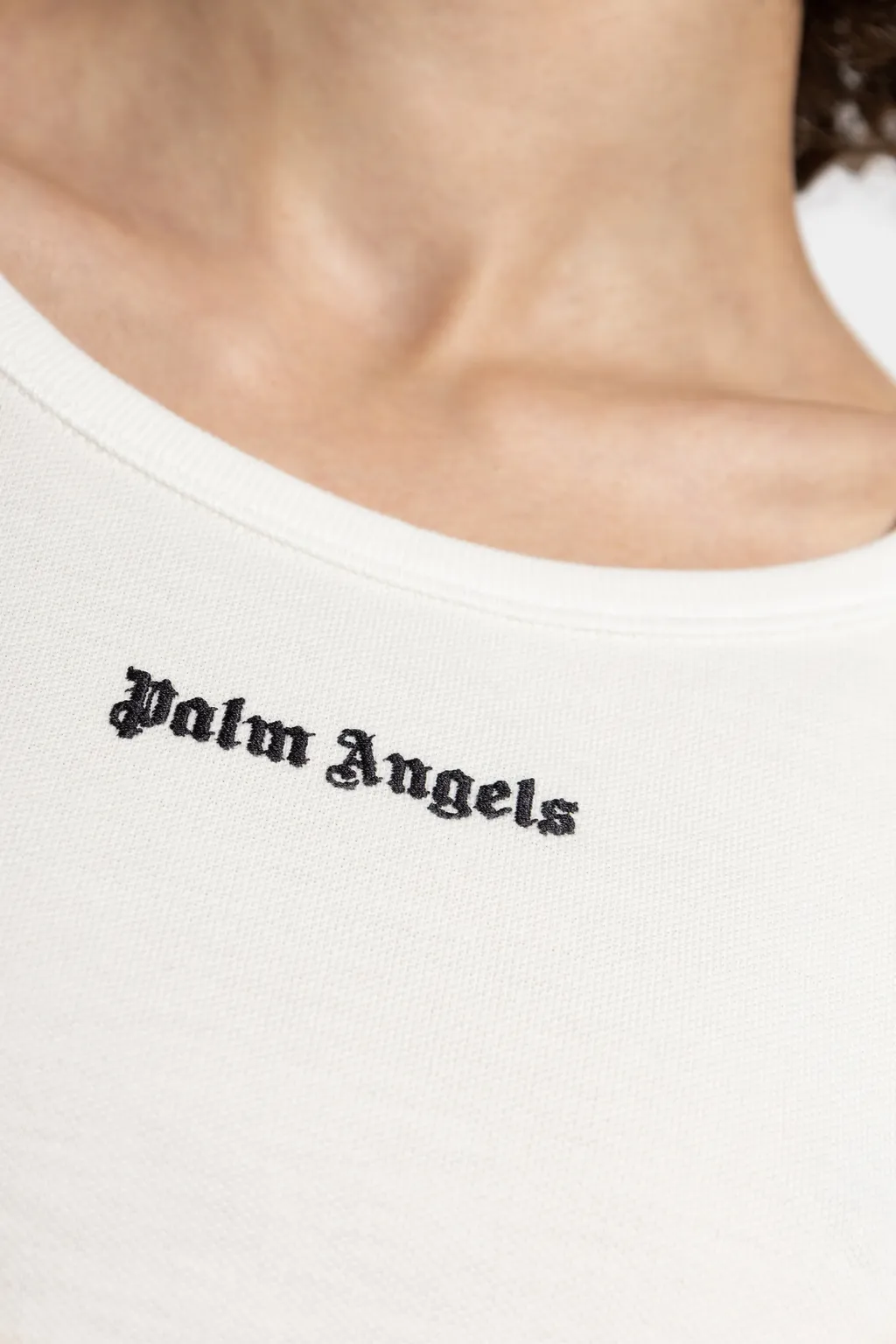 Logo Embroidered Cropped Top