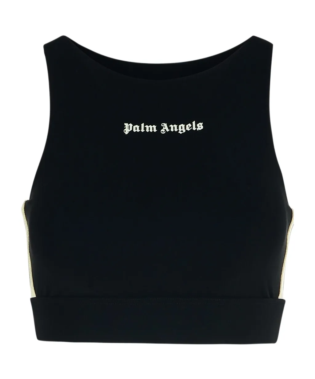 Logo Embroidered Cropped Top