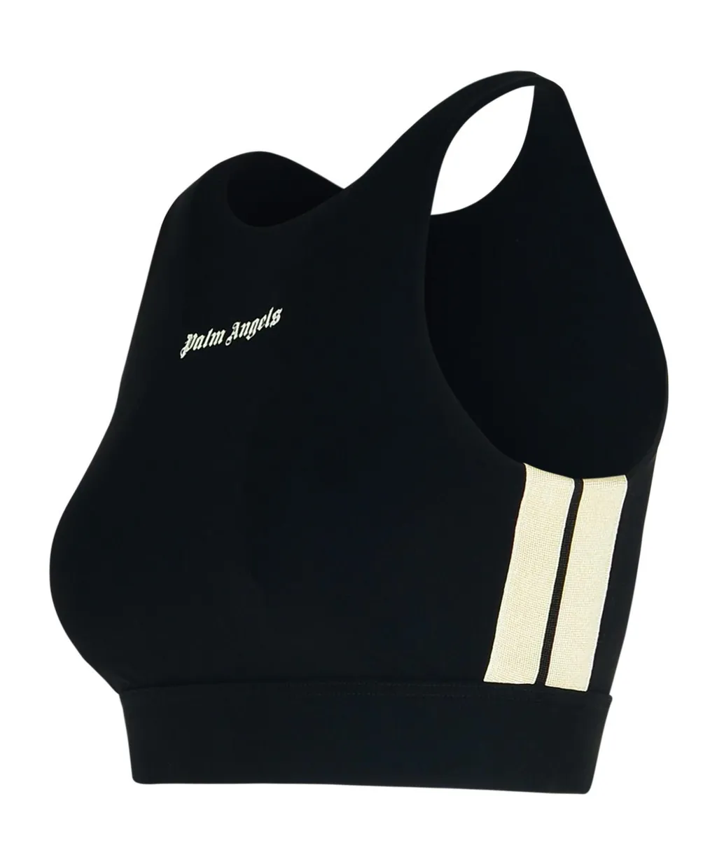 Logo Embroidered Cropped Top