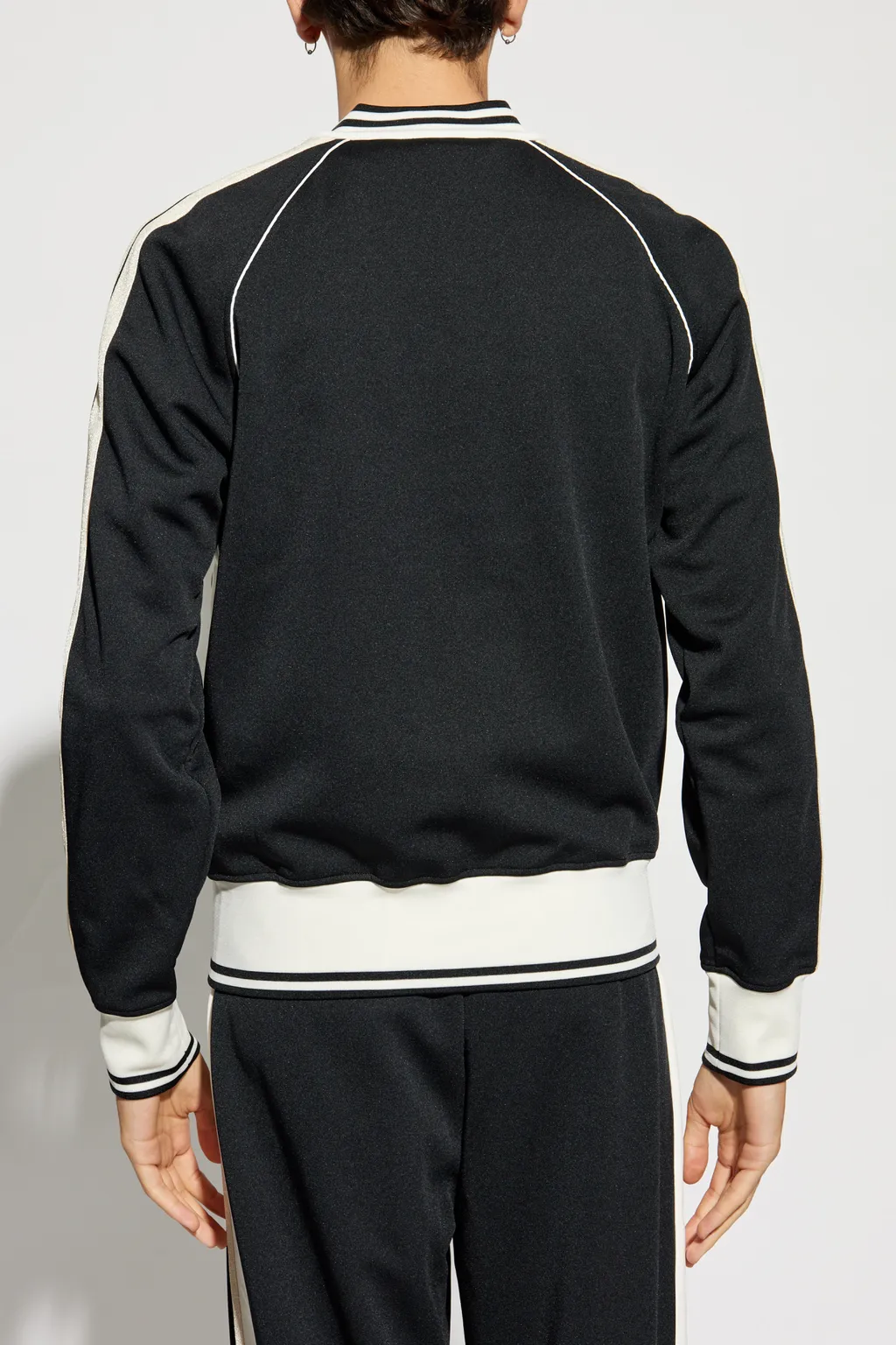 Pa Monogram Embroidered Zip-Up Sweatshirt