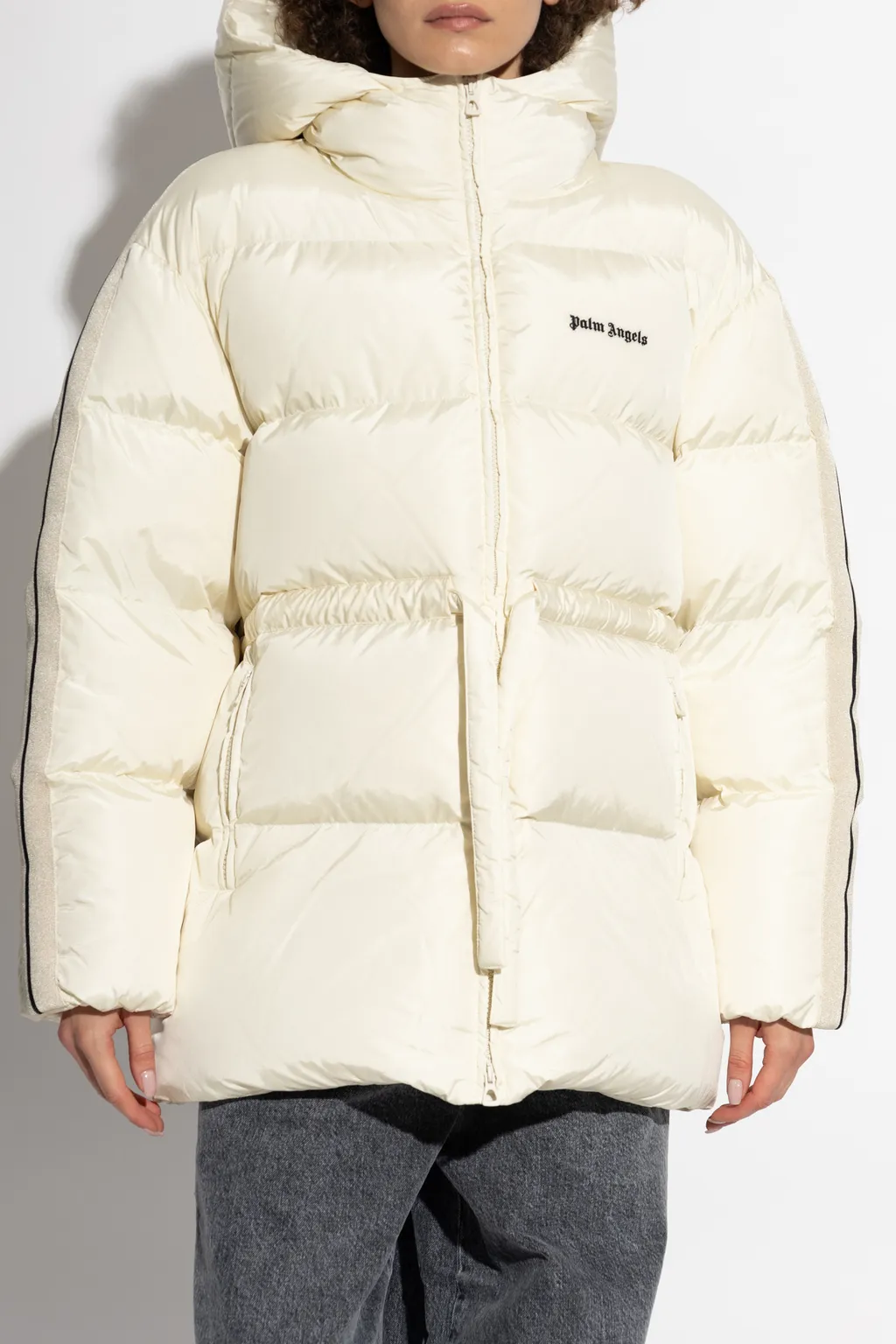 Logo Embroidered Down Jacket