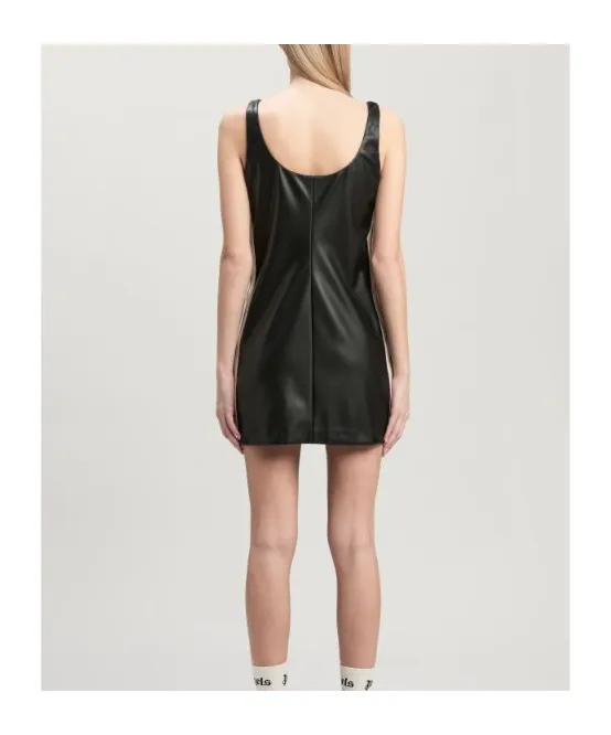 Logo Embroidered Sleeveless Mini Dress