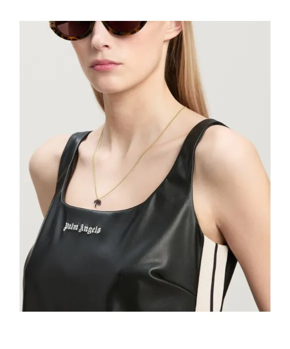 Logo Embroidered Sleeveless Mini Dress