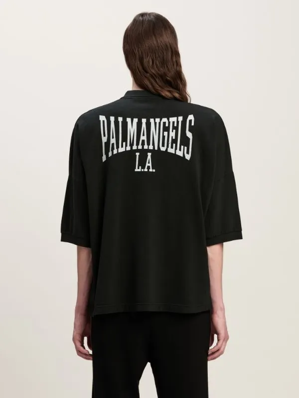 Logo Printed Drop Shoulder Polo Shirt