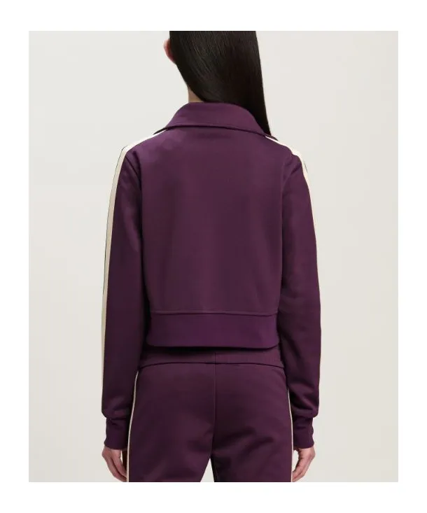 Logo Embroidered Zip-Up Cropped Jacket