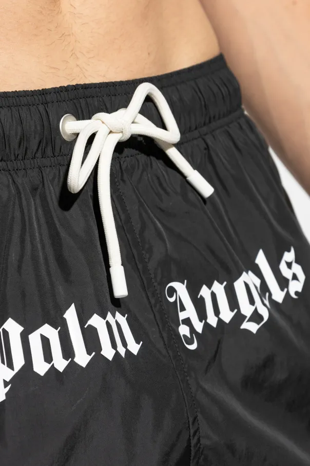 Logo Printed Drawstring Swim Shorts