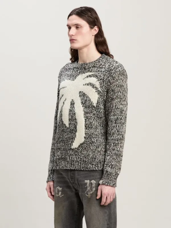 Palm Intarsia Crewneck Knitted Jumper