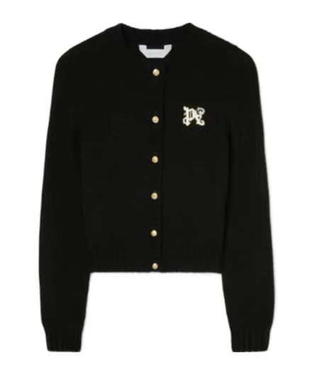 Monogram Intarsia Knitted Cardigan