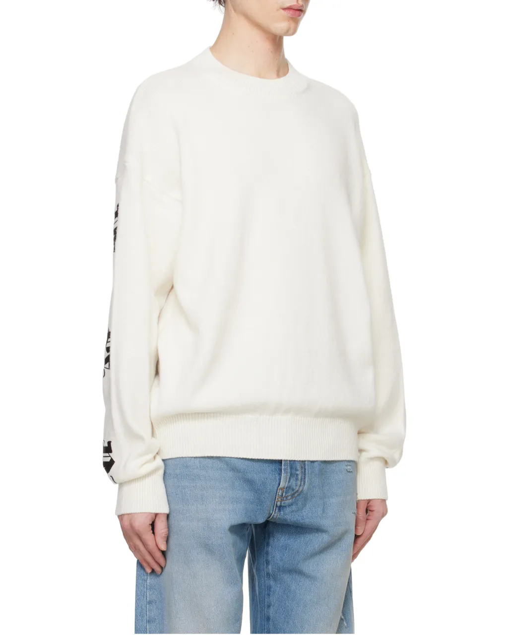 Monogram Print Crewneck Knit Jumper