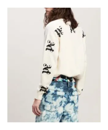 Monogram Print Crewneck Knit Jumper