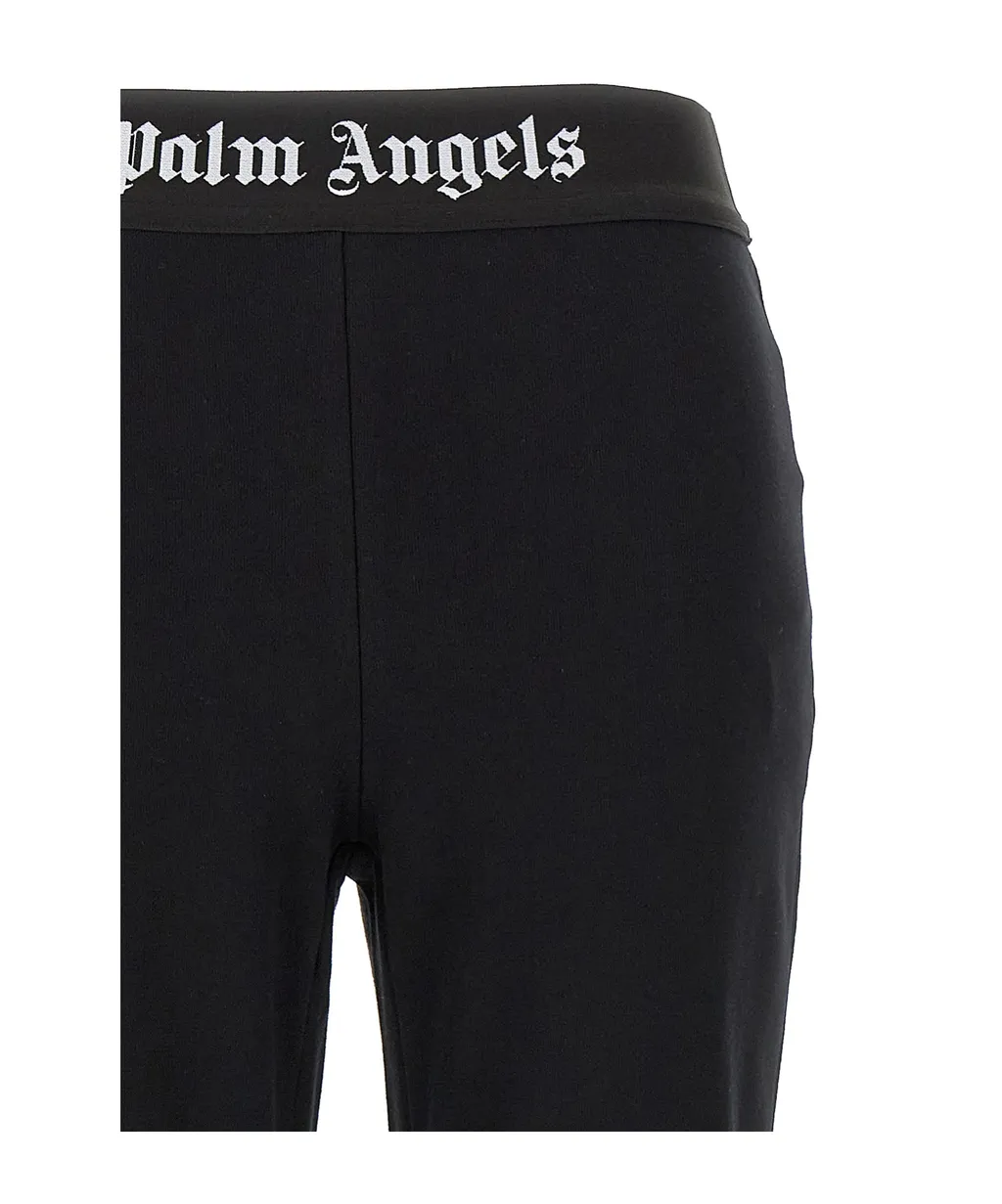 Logo-Waistband Flared Leg Pants
