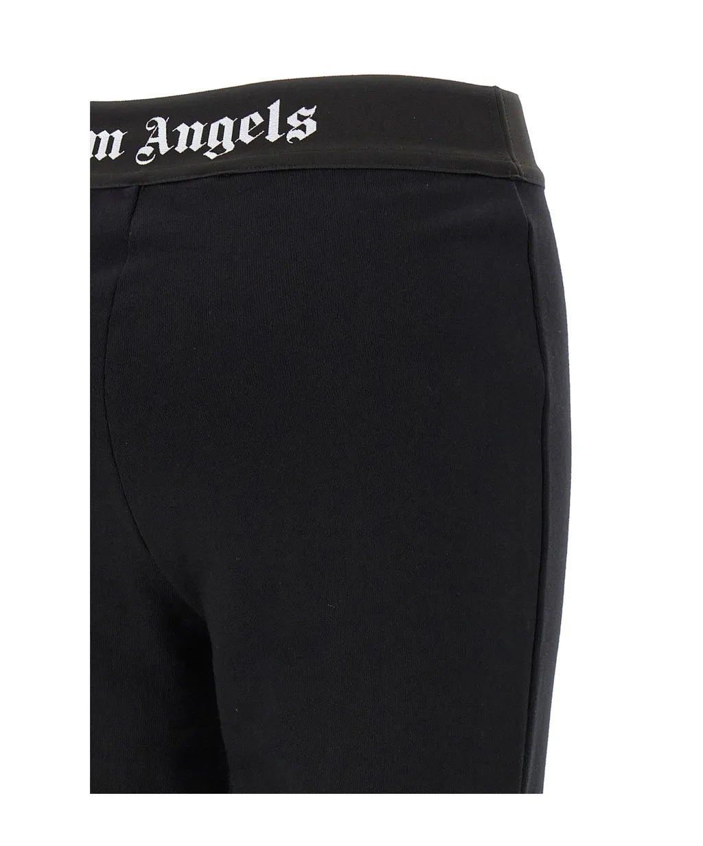 Logo-Waistband Flared Leg Pants