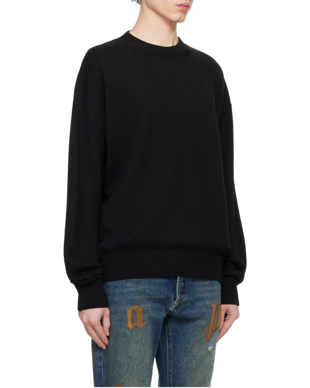 Monogram Print Crewneck Knit Jumper