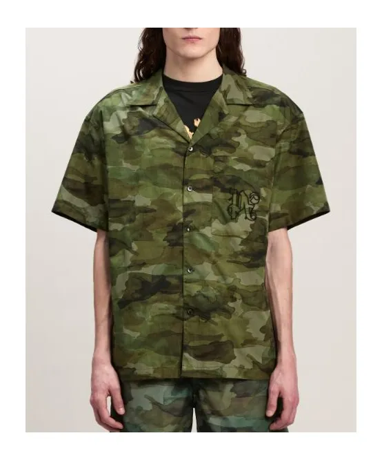 Camouflage Printed Short Sleeved Shirt