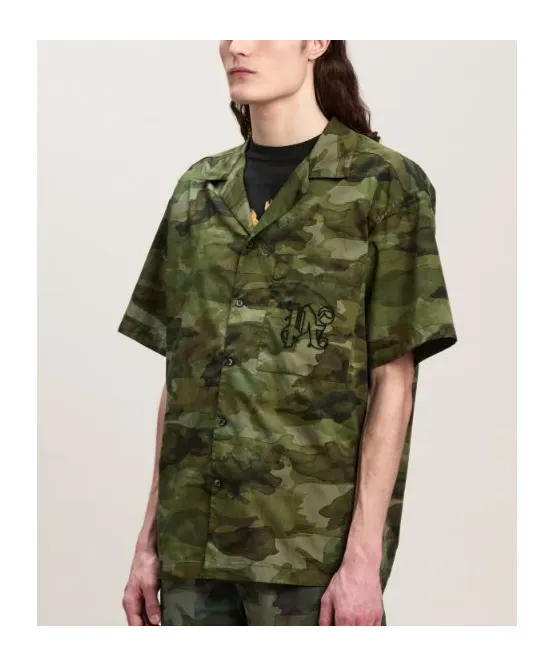 Camouflage Printed Short Sleeved Shirt