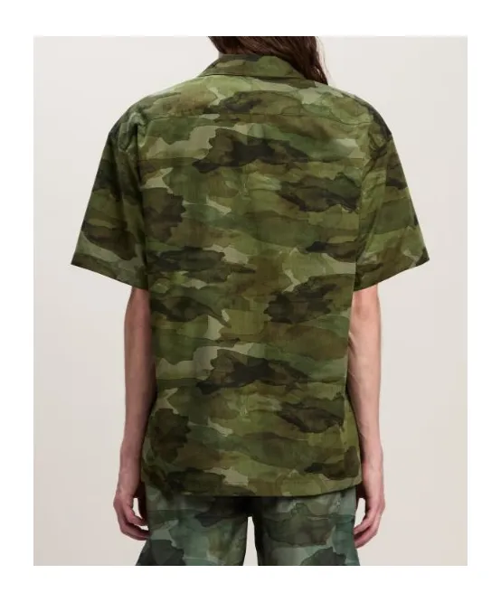 Camouflage Printed Short Sleeved Shirt