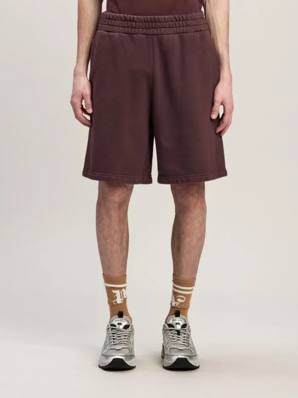Logo Printed Elastic Waist Track Shorts