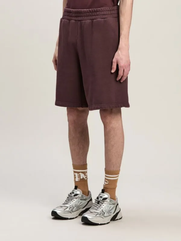 Logo Printed Elastic Waist Track Shorts