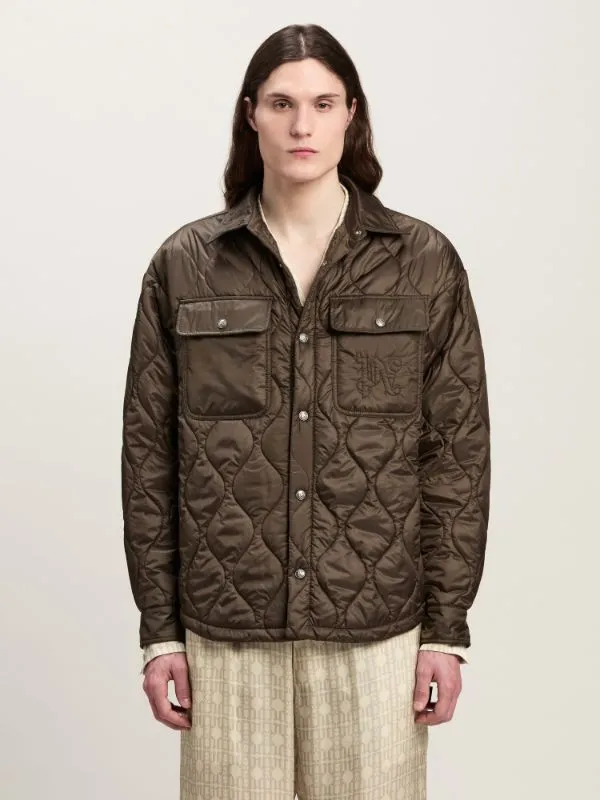Logo Embroidered Drop Shoulder Jacket