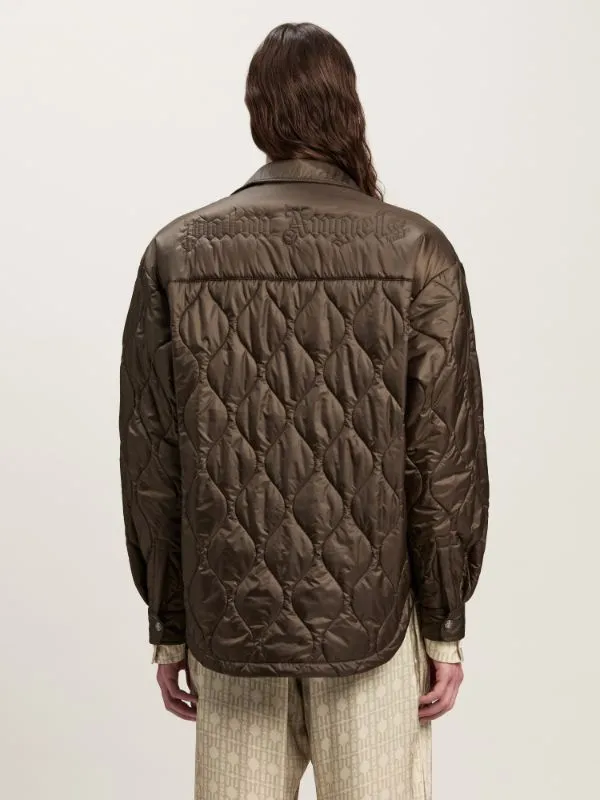 Logo Embroidered Drop Shoulder Jacket
