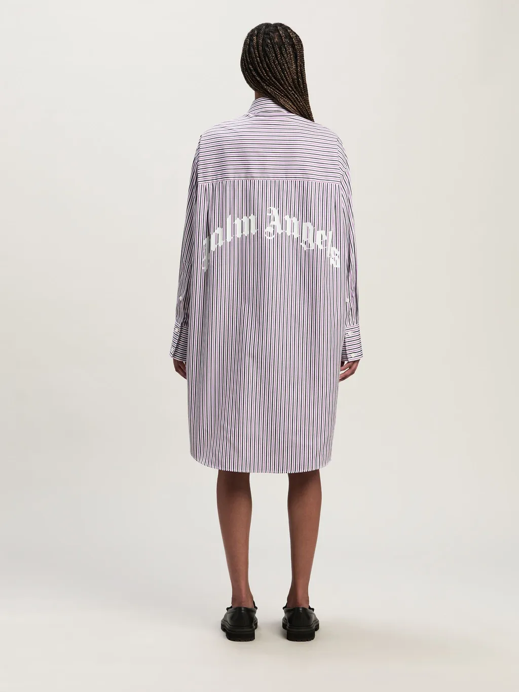 Logo Patch Striped Shirt