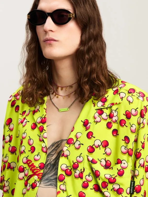 Cherries Printed Short-Sleeved Shirt