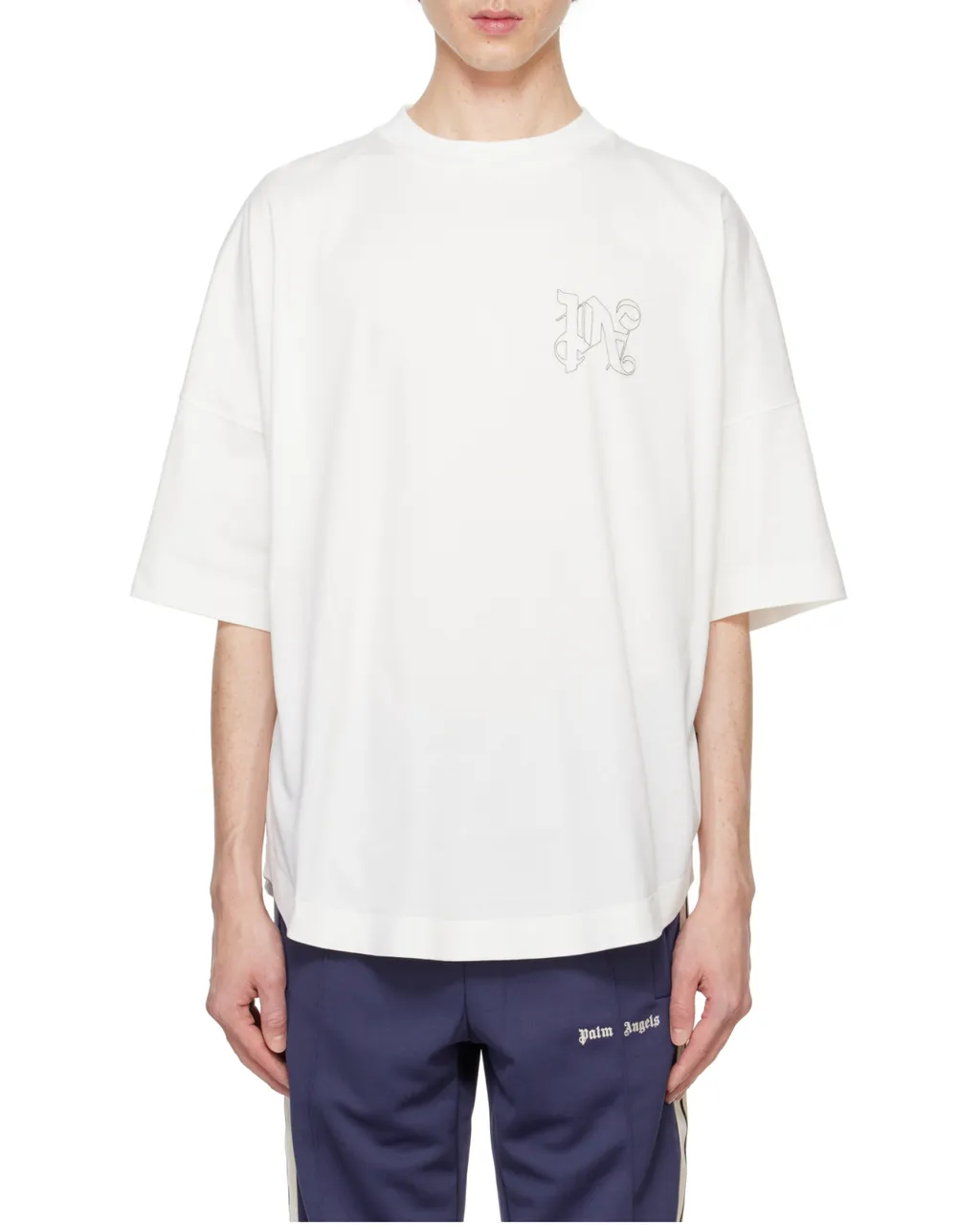 Pa Monogram Embroidered Crewneck T-Shirt