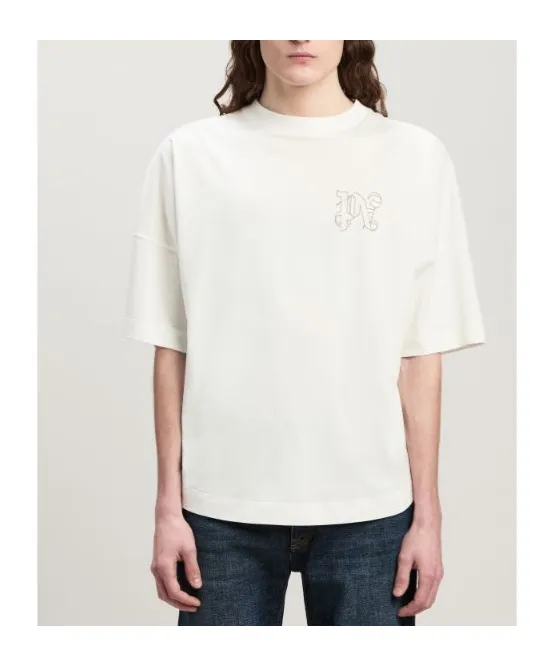 Pa Monogram Embroidered Crewneck T-Shirt