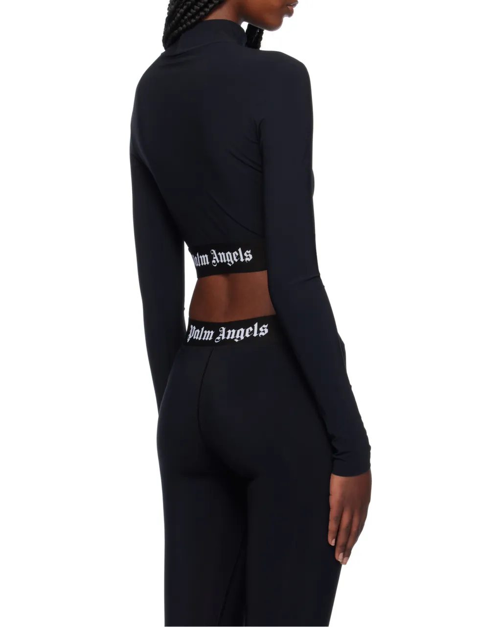 Logo Underband Long Sleeved Cropped Top