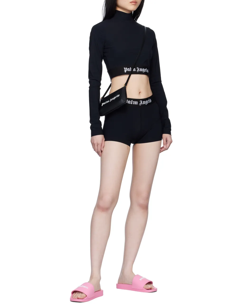 Logo Underband Long Sleeved Cropped Top