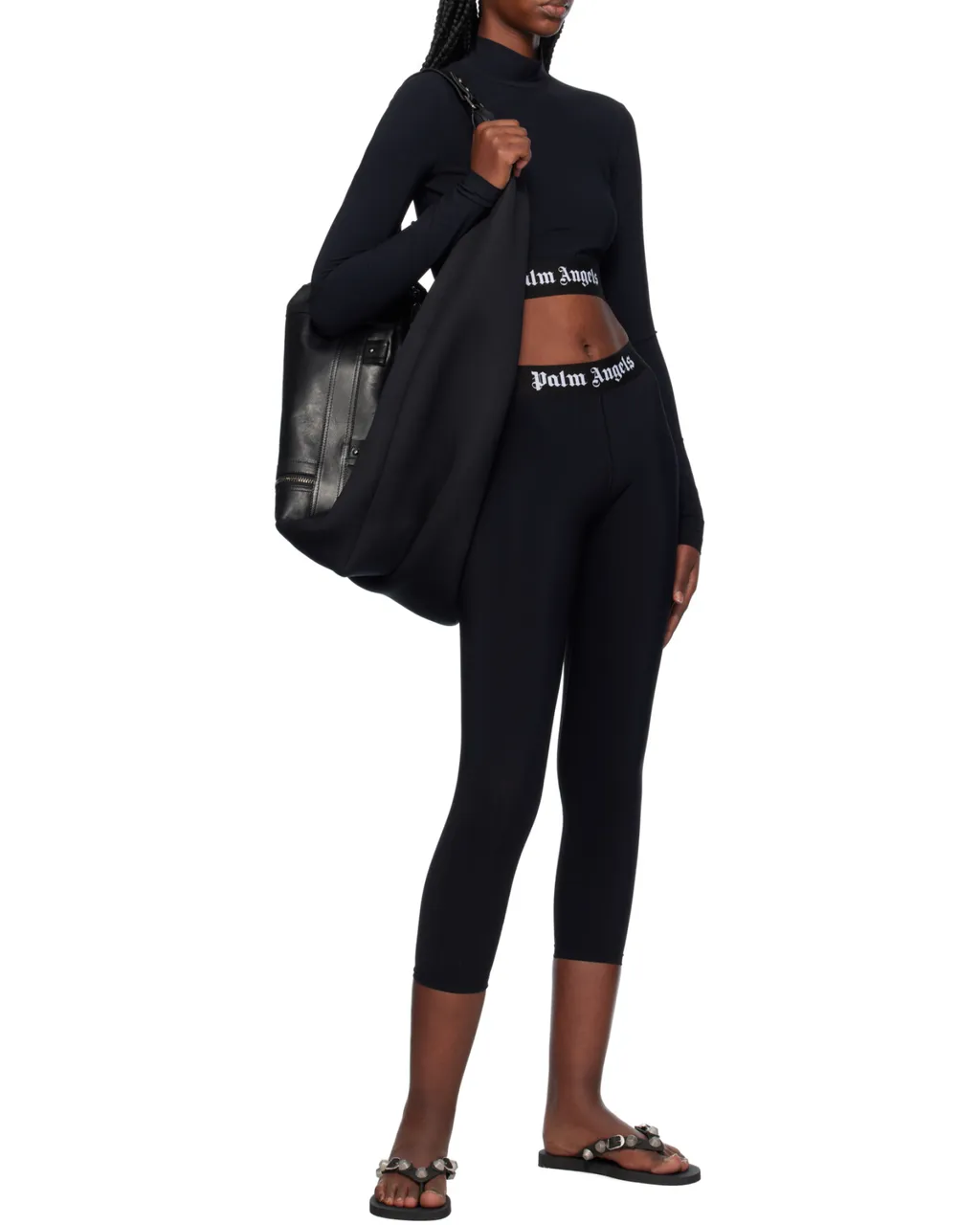 Logo Underband Long Sleeved Cropped Top