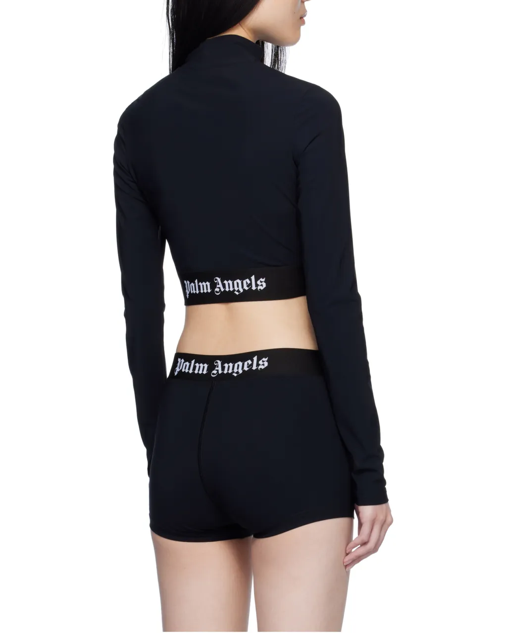 Logo Underband Long Sleeved Cropped Top