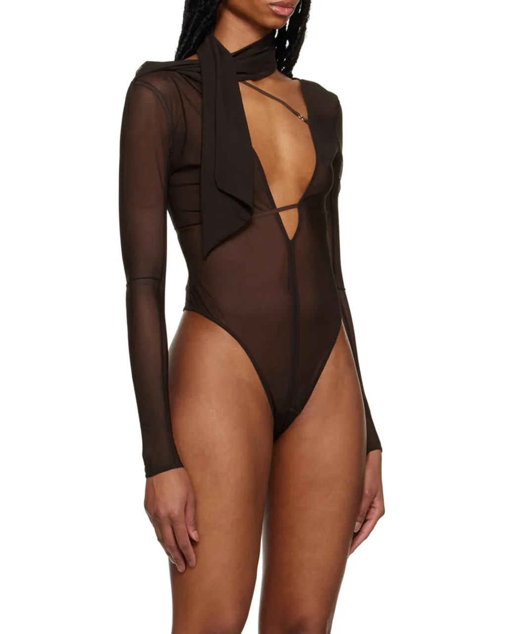 Le Abanaba Semi-Sheer Bodysuit