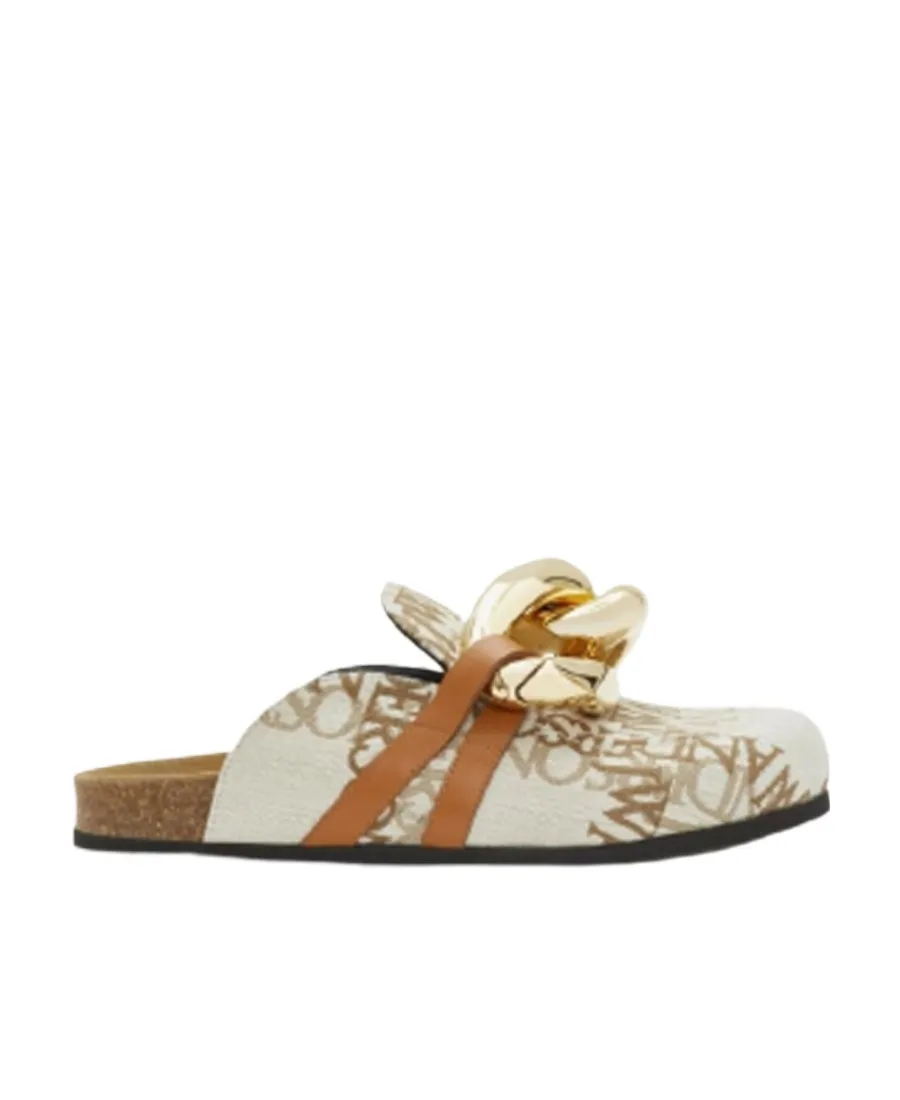 Chain Detailed Slip-On Mules