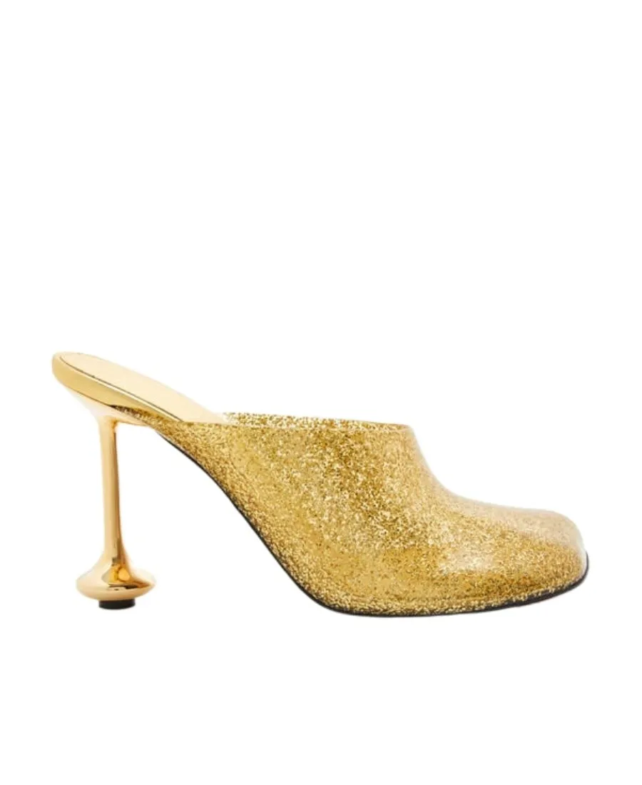 Glitter Finish Toy Mules