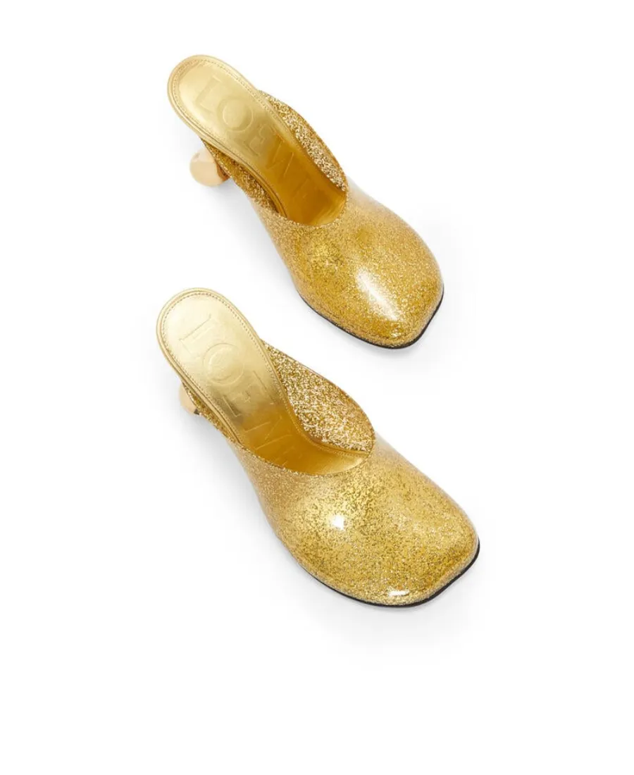 Glitter Finish Toy Mules